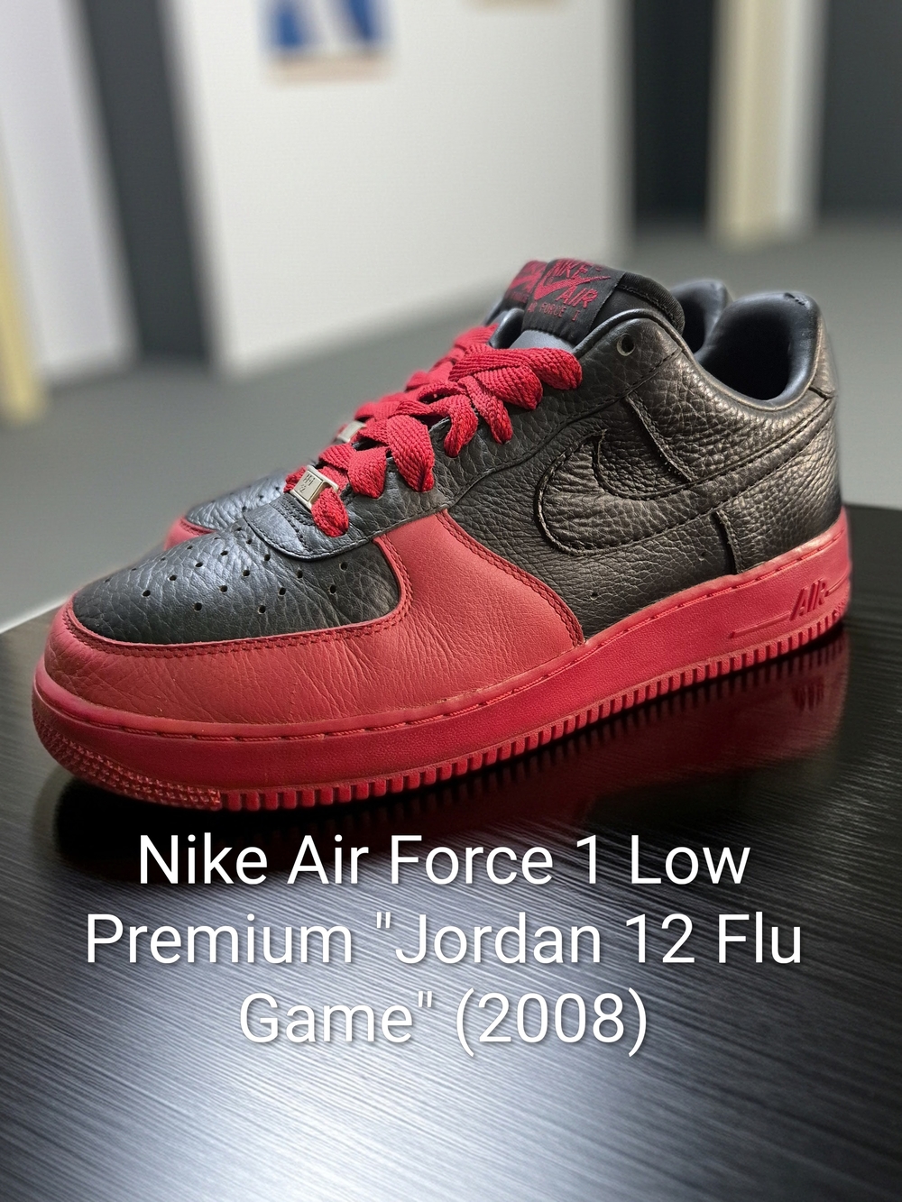 Nike Air Force 1 Low Premium "Jordan 12 Flu Game" (2008) M9/W10.5 EUC